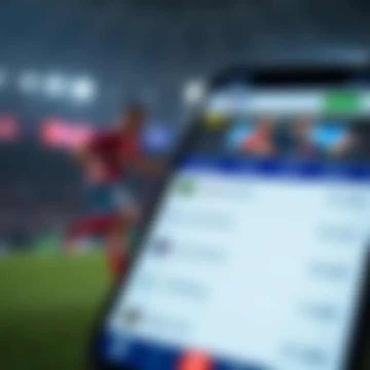 Screenshot of betting options available on the 1xbet app.