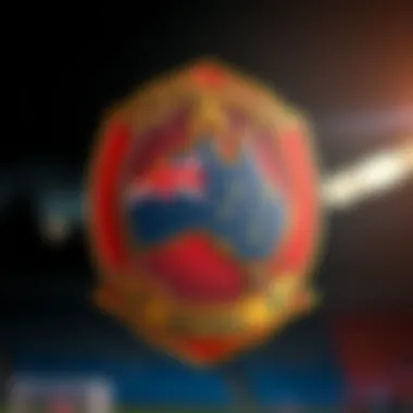 Emblem of Australian Football Culture An emblem representing the football culture in Australia