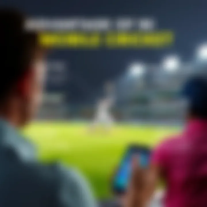 A graphic showing the advantages of mobile cricket viewing