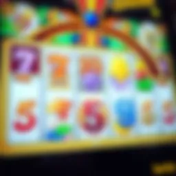 Vibrant slot machine graphic showcasing various symbols