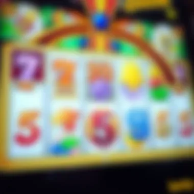 Vibrant Slot Machine Graphic Vibrant slot machine graphic showcasing various symbols