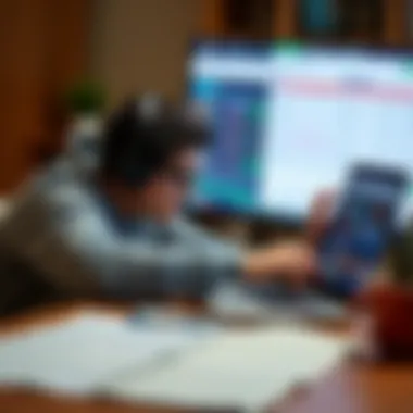 Researching Sports Betting Strategies A user examining sports statistics on a laptop