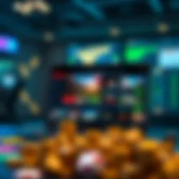 Illustration of online betting platforms showcasing various features