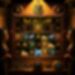 Ancient Egypt themed slot game interface.