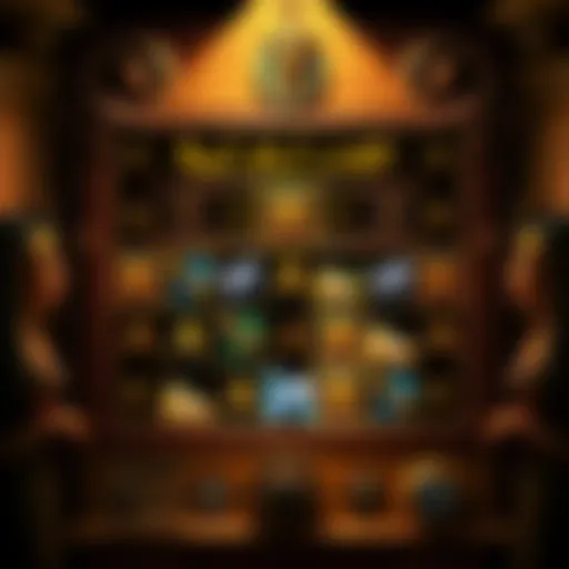 Ancient Egypt themed slot game interface.