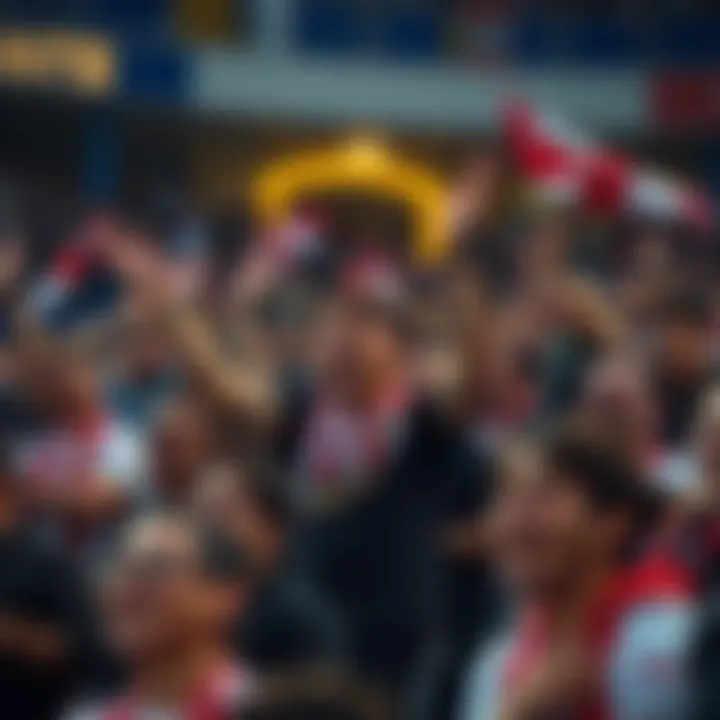 Cagliari Calcio Fans Cheering Cagliari Calcio supporters cheering passionately in the stands