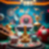 Diverse casino game icons