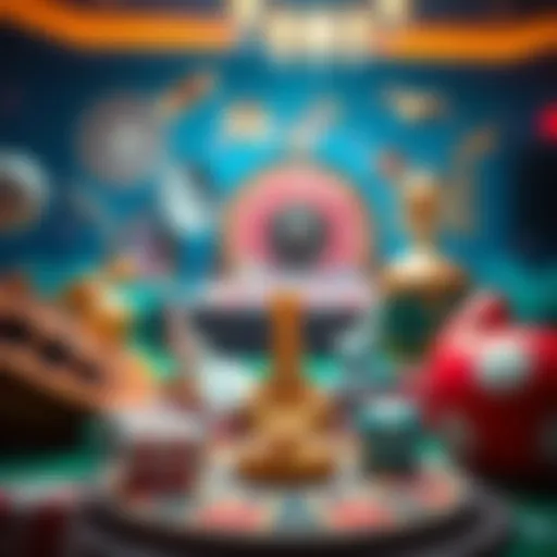 Diverse casino game icons