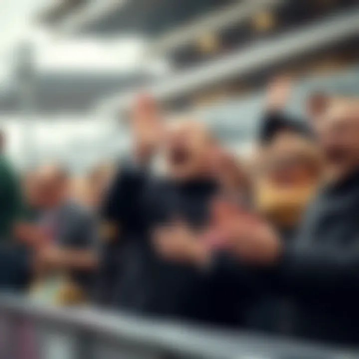 Excitement Among Fans Fans cheering during the Cheltenham Gold Cup event