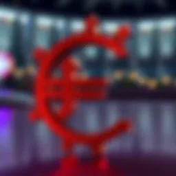 Symbolic representation of the euro currency