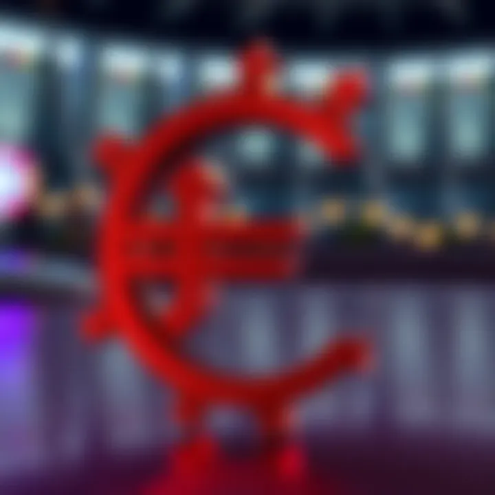 Symbolic representation of the euro currency