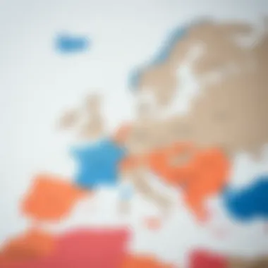 Map of Europe highlighting eurozone countries
