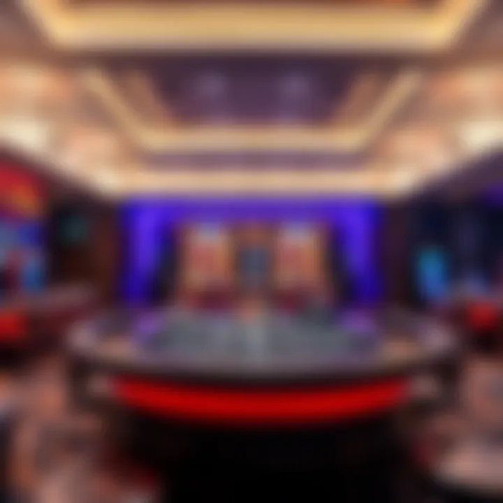 Modern casino environment showcasing Evolution Lightning Baccarat