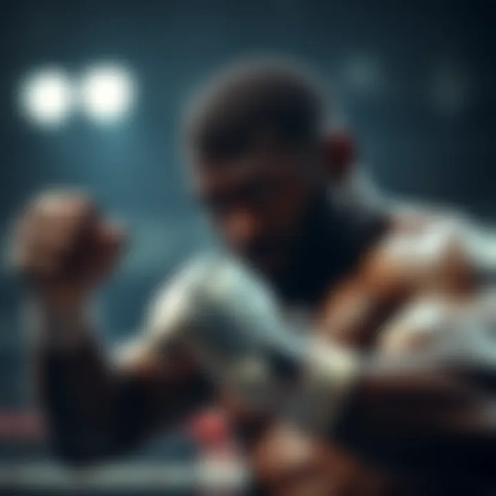 Francis Ngannou demonstrating his powerful fighting stance