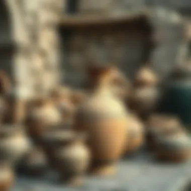 Historical depiction of Greek culture with pottery