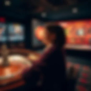 Engaging User Experience in Live Roulette An immersive online gaming setup showcasing a user engaging with live roulette.