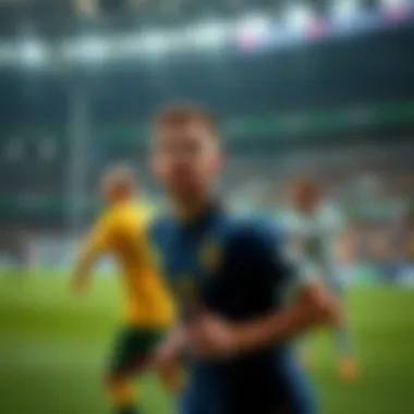 Historic International Match: Australia vs Bangladesh Historic moment from an international football match between Australia and Bangladesh