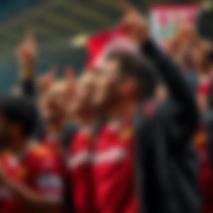 Fans Celebrating Mallorca FC's Victory Fans celebrating during a match