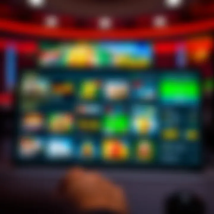 Exploring the Online Casino Interface A sophisticated online gambling interface showcasing various game options