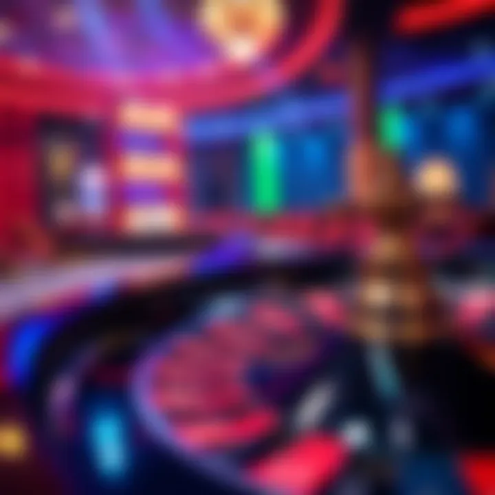 Captivating Live Roulette Experience A close-up view of a live roulette table with vibrant colors and dynamic lighting.