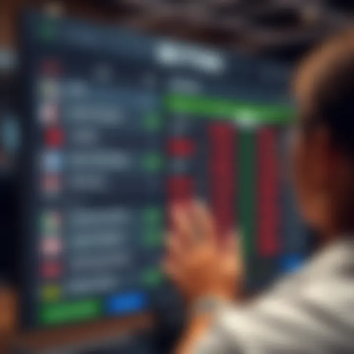 Dynamic betting interface showcasing sports betting options