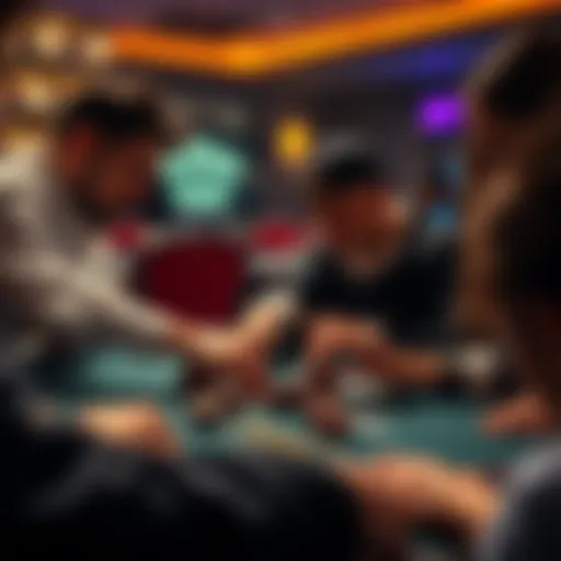 Strategic poker gameplay in action