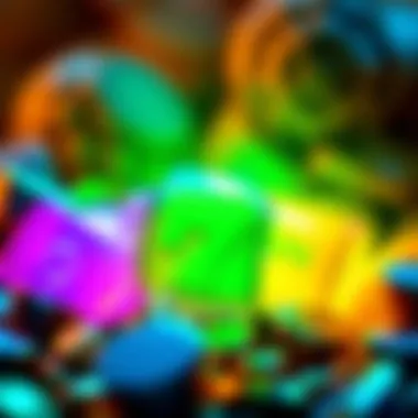 Colorful symbols representing free spins in a slot game