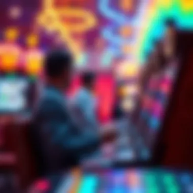 An illustration of strategic gameplay in a slot machine environment