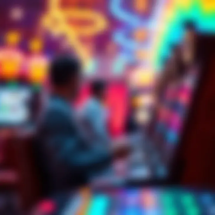 An illustration of strategic gameplay in a slot machine environment