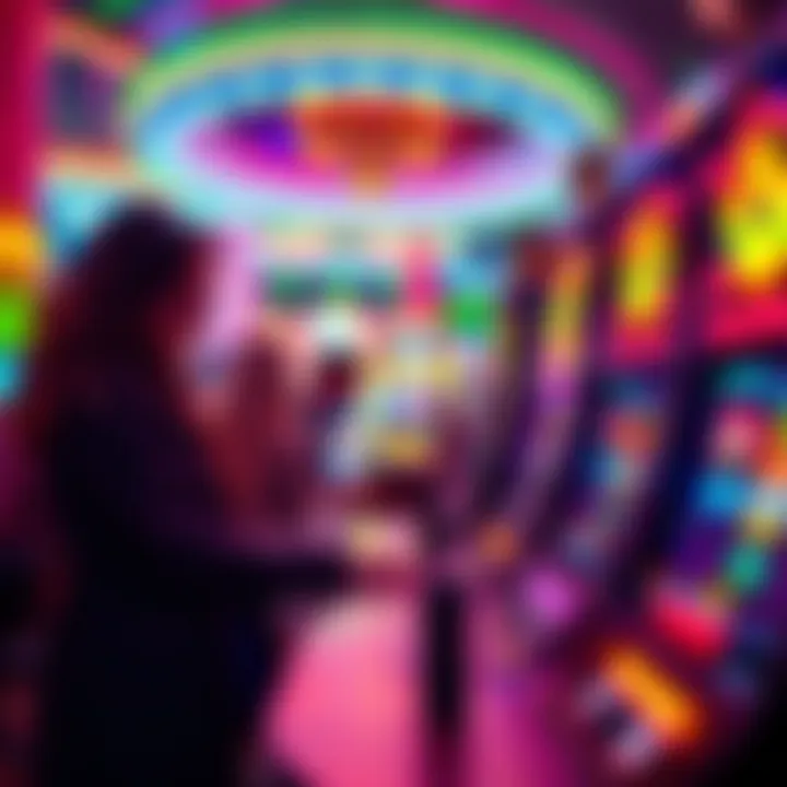 An engaging scene showing the excitement of a successful spin in a casino setting
