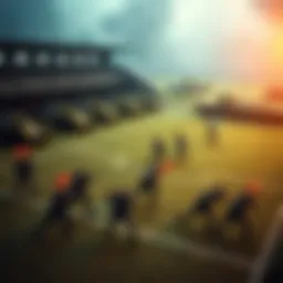 Strategic battlefield overview showcasing tactical formations