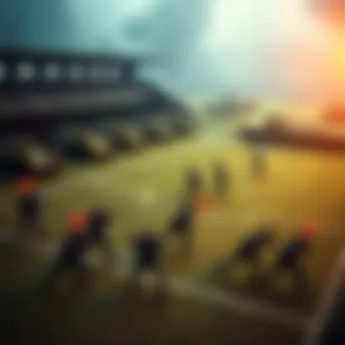 Tactical Formations in Roll Tactics Strategic battlefield overview showcasing tactical formations