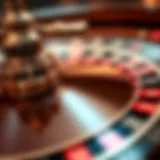 An intricate view of a roulette wheel highlighting its sectors