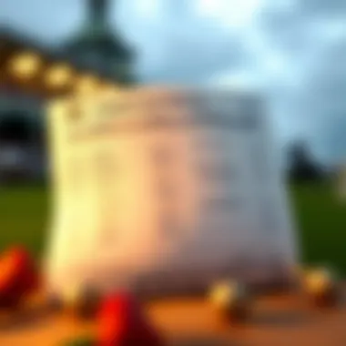 Royal Ascot Betting Slip A betting slip with various horse betting options