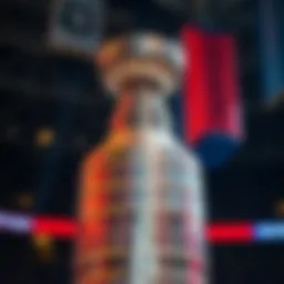 Stanley Cup trophy displayed prominently
