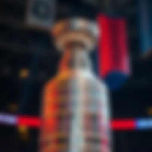 Stanley Cup trophy displayed prominently