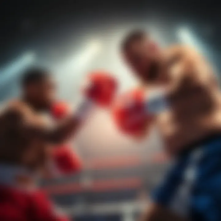 Tyson Fury showcasing his boxing style in the ring