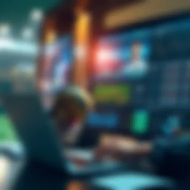 Analyzing Statistics for Informed Betting A user analyzing sports statistics on a laptop