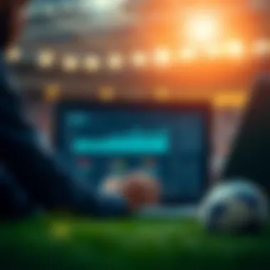 Maximizing Insights through Interactive Analytics Tools User engaging with a football analytics tool on a laptop