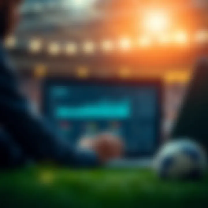 Maximizing Insights through Interactive Analytics Tools User engaging with a football analytics tool on a laptop