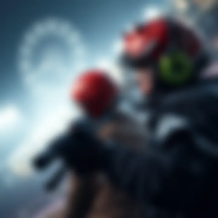 An illustration of gameplay showcasing effective use of key settings