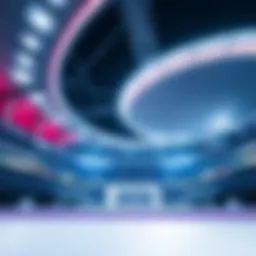 Futuristic depiction of virtual sports arena